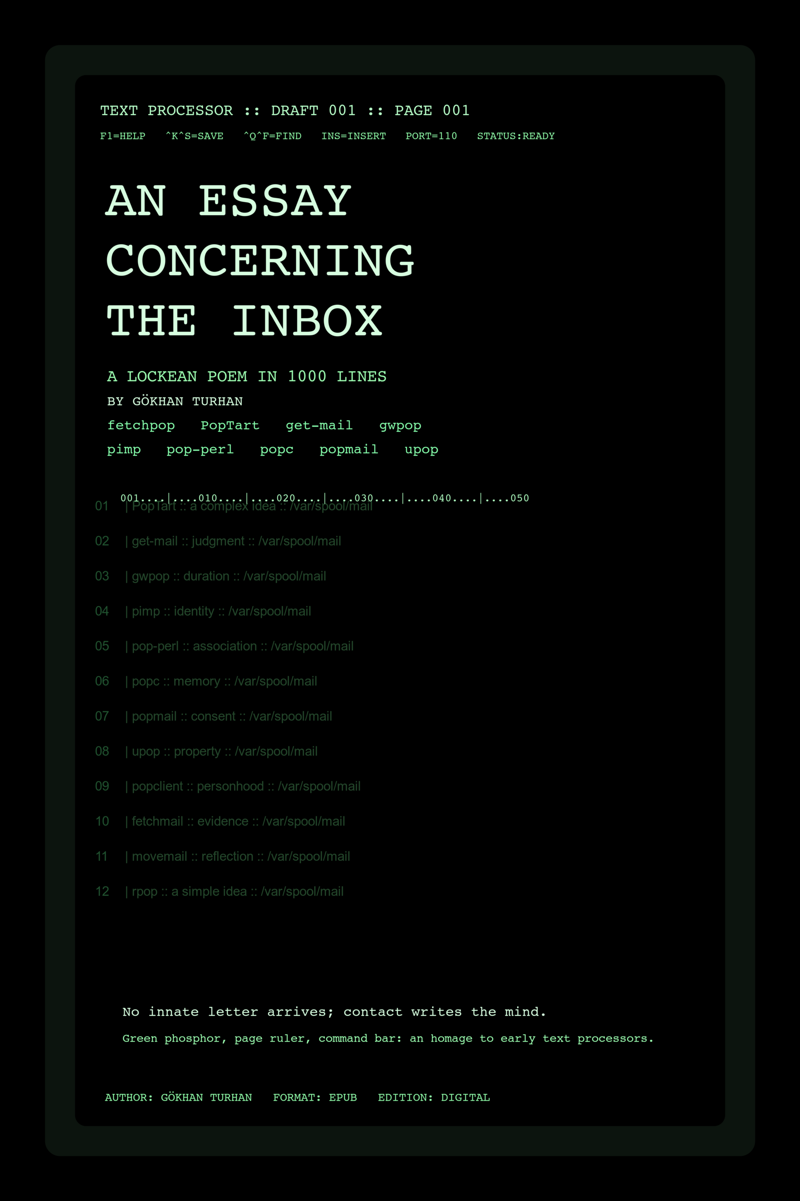 Cover art for An Essay Concerning the Inbox